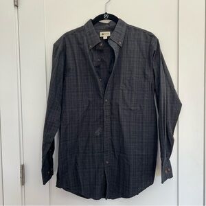 Haggar Clothing Men’s Gray Button Front Shirt